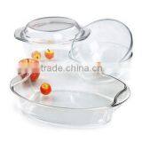 High Borosil Clear Glass Oval Baking Dish/round Pyrex Glass Baking Dish thumbnail-1