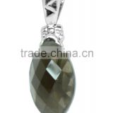 Solid 925 Sterling Silver Smoky Quartz One Pendant Jewellery