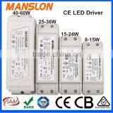 CE approval 32V 35V plug-in LED driver 1-60W constant current LED switching power supply