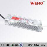 50W Waterproof Output Voltage 24 Volt Led Driver Switch Mode Power Supply