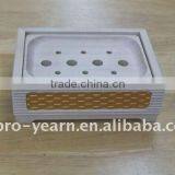 Bamboo Bathroom Shower Soap Dish Holder Box Stand thumbnail-1