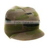 Camouflage Knitted Jacquard Peaked Winter Hat