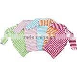 Boutique 2016 New Design Spring Summer Newborn Baby Rompers Organic Cotton Baby Stripe Pajamas Wholesale Easter Baby Clothing thumbnail-1