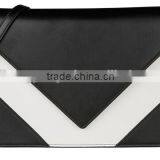 2016 HOT Design Fashion Lady Genuine Leather Envelope Clutch Bags With Color Matched Saffiano Leather Purse for Women thumbnail-6