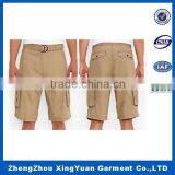 Whalesale Dark Khaki 100% Cotton Bermuda Summer Capri Shorts Half Pants for Men thumbnail-5