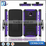 Bulk Buy From China Outdoor Heavy Duty Belt Clip Combo Holster Kickstand Silicone PC Case For Moto Z Force Cover Shockproof thumbnail-4