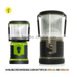 Emergency work light led lantern battery powered by rechargeable lithium battery