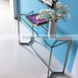 Modern tempered glass top Console table