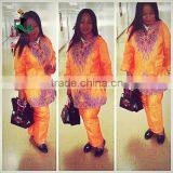 2016 Haniye African Woman Bazin Traditional Embroidered Cotton Dress Riche Woman of African Design thumbnail-4