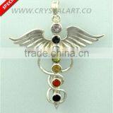 CHAKRA FLYING BIRD 925 SILVER PENDANT thumbnail-1
