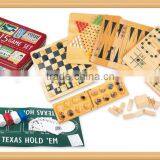 Wooden Chess Set in Tin Box 15 in 1