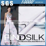 Hellosilk manufacturing brand new printed chiffon crepe fabric