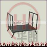 All Black Fire Log Holder/Stainless Steel Fire Log Basket/ Tradition Wood Log Holder thumbnail-1