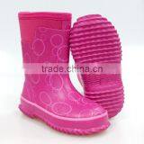 2017 Girls Pink Neoprene Rubber Rain Boots thumbnail-1