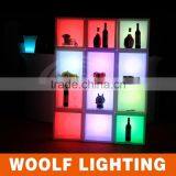 Rechargeable Waterproof Plastic LED Square Ice Bucket for Pub