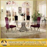 Fancy Unique Marble Banquet Table With Metal Base thumbnail-5