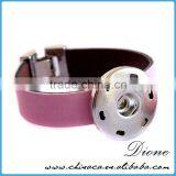 Hottest Design Wholesale Shiny Fashion Leather Snap Charm Button Bracelet thumbnail-4
