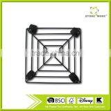 Large Square Planter Caddy Black thumbnail-1