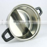 New Two compartments Cheapest stainless steel hot Pot