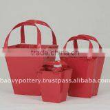 AWK Galvanized Zinc Vase,Galvanized Zinc Watering Can , Zinc Pot Planter, Zinc Planter for Gardening and Household thumbnail-1