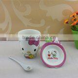Ceramic Mug With Spoon Lovely Cartoon Design thumbnail-1