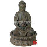 Bronze Indoor Sitting Ancient Buddha Sculpture thumbnail-1