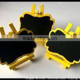 Yellow Wooden Blackboard, Multi-function Decorative Chalkboard With Stand thumbnail-2