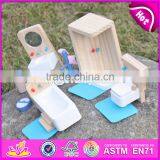 2017 New Design Kids Pretend Play Toys Wooden Miniature Dollhouse Furniture W06B054 thumbnail-5