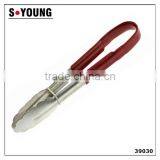 39030 Plastic Coating Handle Stainless Steel Kitchen Tongs BBQ Grill Food Salad Tongs thumbnail-1