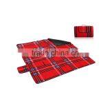 Wholesale Customised Logo Picnic Blanket Tartan Foldable Camping Picnic Mat With Waterproof PEVA Backing thumbnail-1