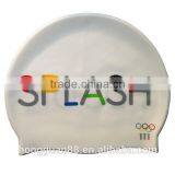 Pure Color Style Elastic Silicone Swimming Cap / Swimming Hat thumbnail-1