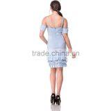 2017 Guangzhou Domin Factory New Arrival Ladies Fashional Applique Dresses thumbnail-4