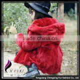 CX-G-C-03 Lovely Girls Coat Casual Wear Rabbit Fur Cardigan Hoodies Children's Clothes thumbnail-4