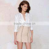 MGOO 2016 Fashion Design Custom Slinky Skirt For Women Work Office High Waist Zip Up Skirts 15144A552 thumbnail-2