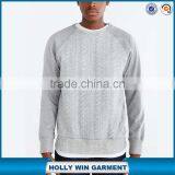 Custom Raglan Poly Cotton Wholesale Crewneck Sweatshirt