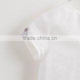 2017 Baby Boy Clothes 2pcs Set White Linen Blouse Chest Pocket Light Purple Grids Shorts thumbnail-3