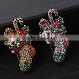 Zm53217a Gorgeous Christmas Socks Brooches Fashion Crystal Socks Brooches as a Christmas Gift's Brooches thumbnail-3