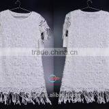 Ladies New Wholesale Fashion Daily Wear White Hand Crochet Chiffon Dress thumbnail-1