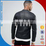 Men's Casual Black Jacket Collar Young Men PU Slim Long Sleeved Neat Locomotive Leather Coat thumbnail-4