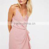 2017 Summer Fashion High Quality V Neck Mini Skirt With Suspenders thumbnail-4