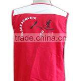 ISO 9001 Audit Factory 100% Polyester Zip up Red Fitted Safety Vest thumbnail-4