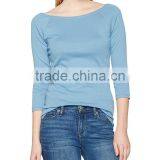 Women's Boat Neck 3/4 Raglan Sleeve T Shirt thumbnail-1