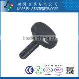 Made in Taiwan Steel Knurled Thumb Screw Flat Head Black Oxide