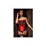 All Steel Bone Classical Lace Overlay Corset thumbnail-1