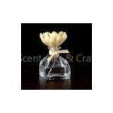 Natural Fragrance Oil Transparent Glass Reed Diffuser With Sola Flower and Rattan Sticks TS-GRD01