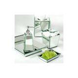 glass mirrored vanity tray,mirror bathroom tray,bath tissue box,shower soap dish,accessory,fittings,accessories