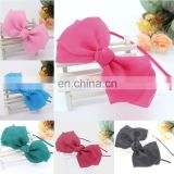 Factory price bright gauze Bowknot 1cm hair band for girls