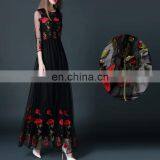 2016 Newest Spring Maxi Long Style Net Yarn 3/4 Sleeve Embroidery Evening Dress thumbnail-4