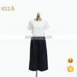 Lady Hot Sale Price Fashion Stripe Trousers Wide Leg Pants thumbnail-1