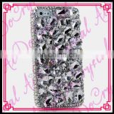 Aidocrystal White Rhinestone Covered Bling Bling Cell Phone Case Cover